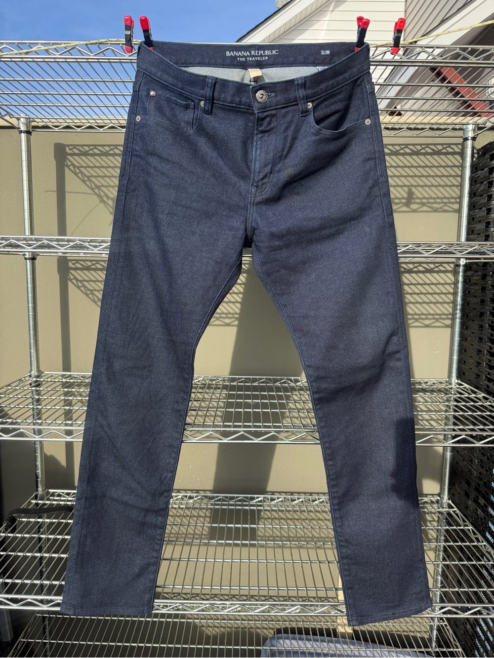 Banana Republic Traveler Slim Dark Indigo Stretch Jeans 31x32